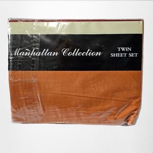 Manhattan Collection Twin Sheet Set Extra Soft Orange